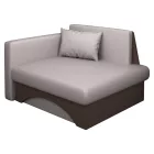 Kinyitható fotel, bézses szürke Taupe/barna, KUBOŠ NEW UNI
