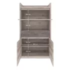 Alacsony vitrin 2D1W1S, nairobi gesztenye/onix, JESI NEW
