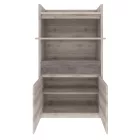 Alacsony vitrin 2D1W1S, nairobi gesztenye/onix, JESI NEW