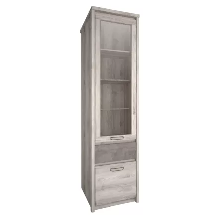 Vitrin 1D1W1S, nairobi gesztenye/onix, JESI NEW