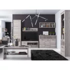 Vitrin 1D1W1S, nairobi gesztenye/onix, JESI NEW
