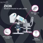 Növekvő íróasztal és szék, szürke/fehér, set ZION