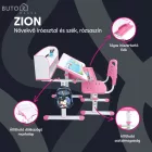 Növekvő íróasztal és szék, rózsaszín/fehér, set ZION