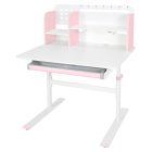 Növekvő íróasztal, rózsaszín/fehér, ADAN