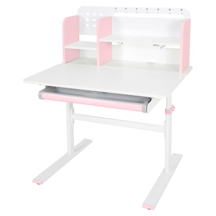 Növekvő íróasztal, rózsaszín/fehér, ADAN