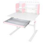Növekvő íróasztal, rózsaszín/fehér, ADAN