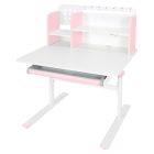 Növekvő íróasztal, rózsaszín/fehér, ADAN