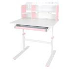 Növekvő íróasztal, rózsaszín/fehér, ADAN