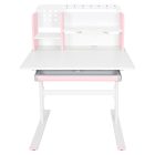 Növekvő íróasztal, rózsaszín/fehér, ADAN