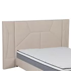 Ágy ágyráccsal és LED világítással, 160x200, bézs Velvet szövet, ALTESA