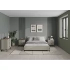 Éjjeliszekrény, szürkésbarna Taupe/silverjack tölgy, DOMCA 2S