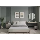 Éjjeliszekrény, szürkésbarna Taupe/silverjack tölgy, DOMCA 2S