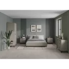 Éjjeliszekrény, szürkésbarna Taupe/silverjack tölgy, DOMCA 2S