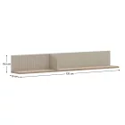 Fali polc 135, szürkésbarna Taupe/silverjack tölgy, DOMCA