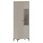 Vitrin, szürkésbarna Taupe/silverjack tölgy, DOMCA 1D1W
