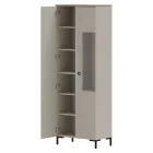 Vitrin, szürkésbarna Taupe/silverjack tölgy, DOMCA 1D1W