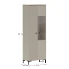 Vitrin, szürkésbarna Taupe/silverjack tölgy, DOMCA 1D1W