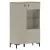 Alacsony vitrin, szürkésbarna Taupe/silverjack tölgy, DOMCA 1D1W/140