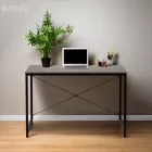 Íróasztal, beton/fekete, 120x60 cm, MELLORA