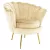 Art-deco stílusú fotel, bézs Velvet szövet/gold arany króm, NOBLEO