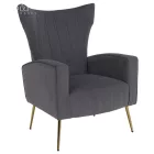 Relaxfotel, szürke Velvet szövet, BARET