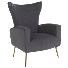 Relaxfotel, szürke Velvet szövet, BARET