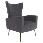 Relaxfotel, szürke Velvet szövet, BARET
