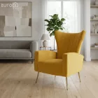Relaxfotel, sárga Velvet szövet, BARET