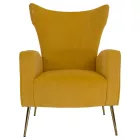 Relaxfotel, sárga Velvet szövet, BARET