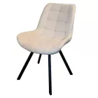Étkezőszék, bézs Velvet szövet/fekete, SAMIRA