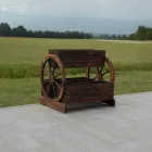 Fa virágcserép, barna, SABA