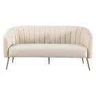 Design 3-as ülés kanapé, bézs Velvet szövet/gold króm-arany, BAGY