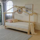 Montessori ágy pótággyal, természetes, 90x200, KESIO