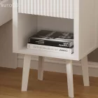 Éjjeliszekrény, fehér, TOBI
