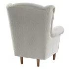 Füles fotel, tejszínes szövet Coral, CHARLOT