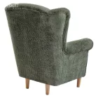Füles fotel, zöld szövet Coral, CHARLOT